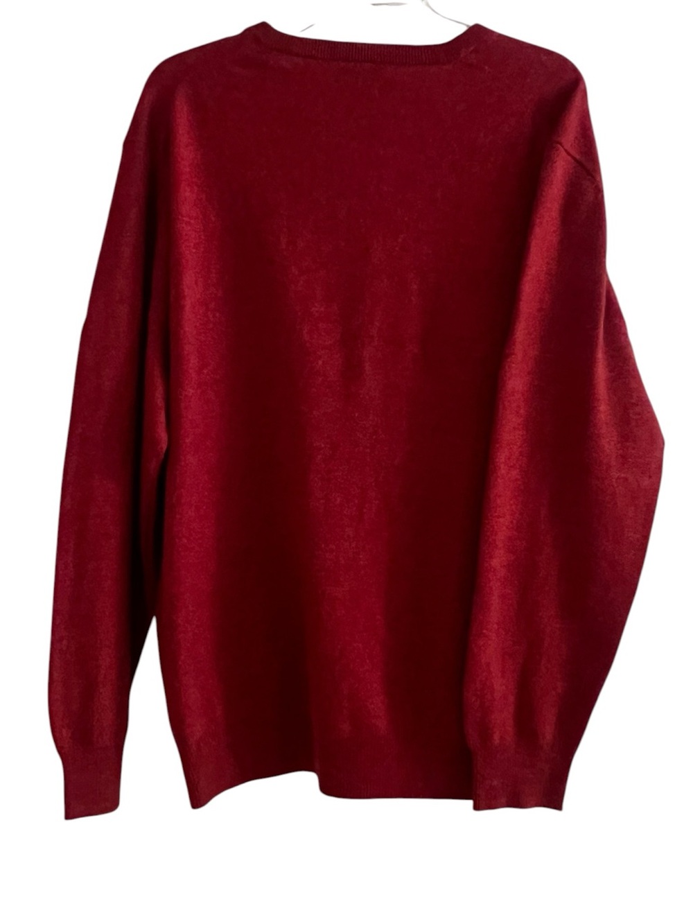 JOS. A. BANK 100% Cashmere V-Neck Sweater Red L - Picture 2 of 3